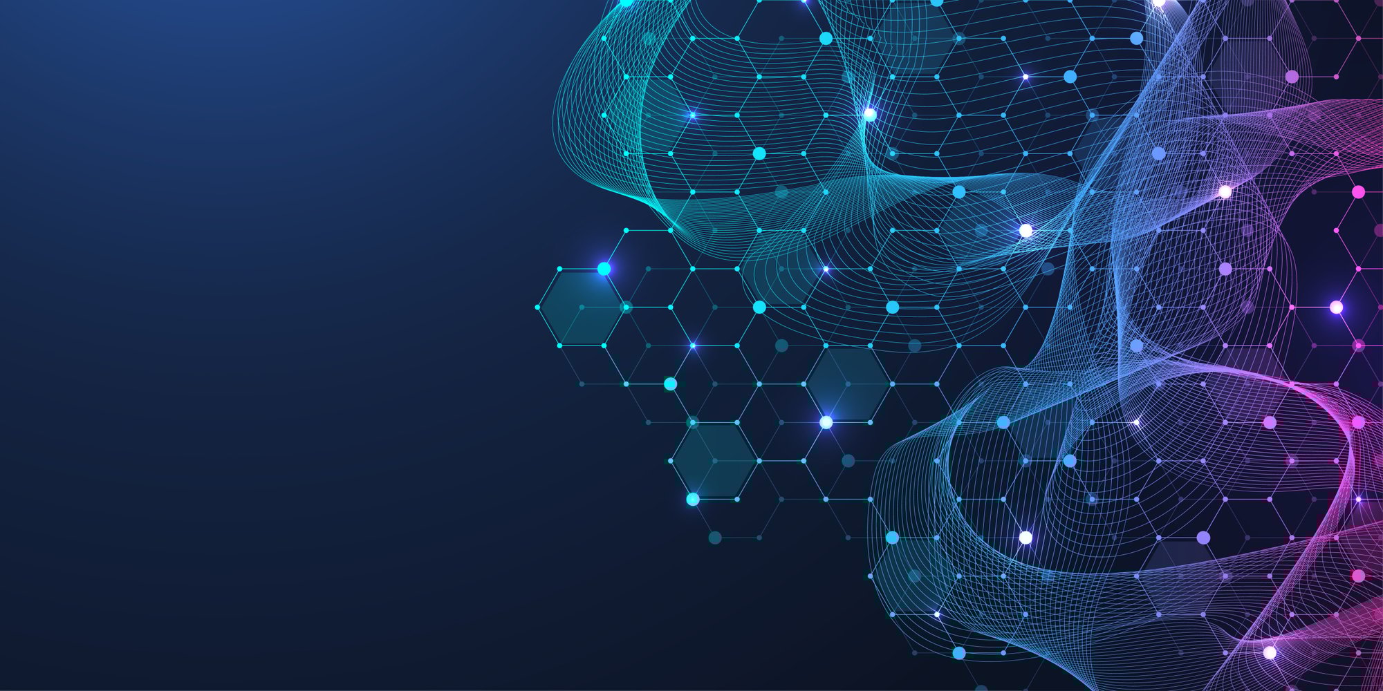 Header_Abstract graphic background waves and hexagon purple blue 20240115 GLO EN