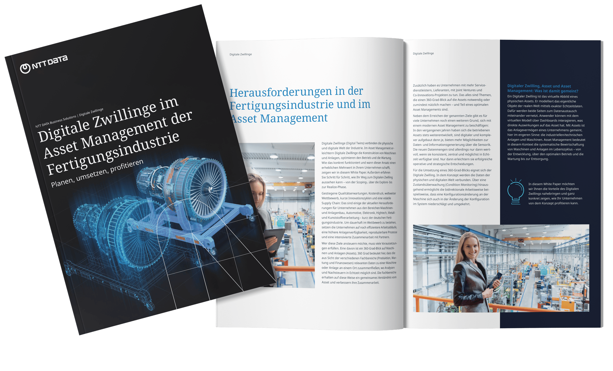 Digitale Zwillinge im Asset Management der Fertigungsindustrie Mockup